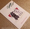 Poodle Chritmas Card (Flitter)